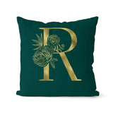 Green Pillowcase Gold Letters