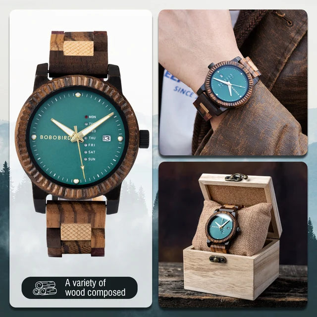 Men's Wooden Wristwatches Quartz Watch