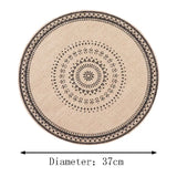 Nordic Style Round Embroidery Placemat Set