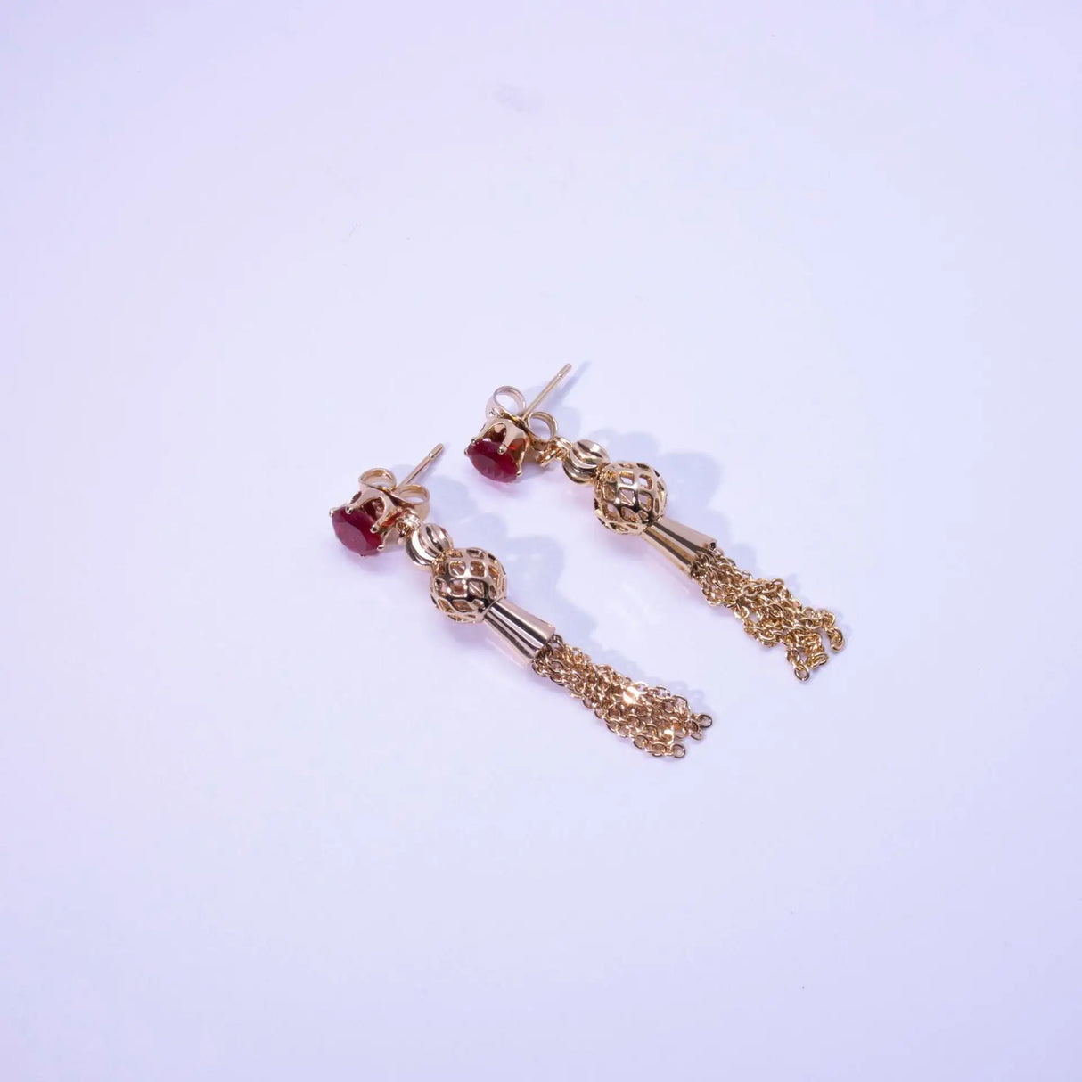 Gold-plated Diamond Tassel Earrings Eardrops Jewelry For Women