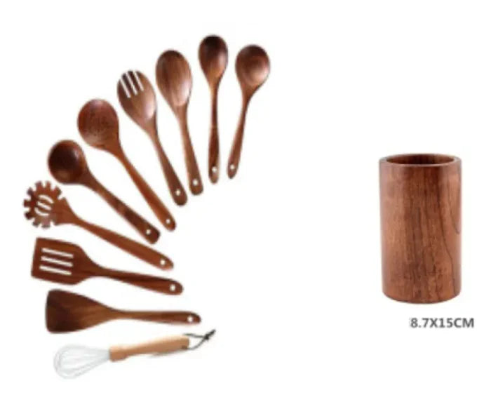 7-Piece Wooden Kitchen Utensil Set