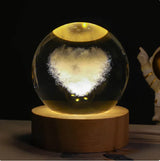 3D Planetary Crystal Ball Night Light