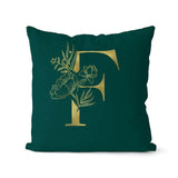 Green Pillowcase Gold Letters