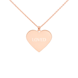 Sterling Silver Loved Heart Necklace