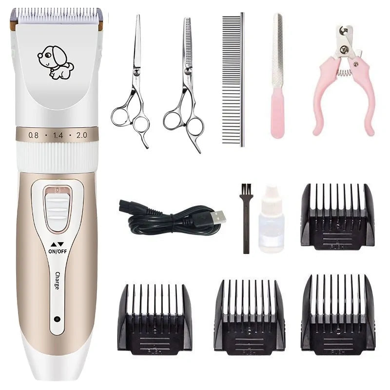 Rechargeable Pet Hair Clipper Grooming Set