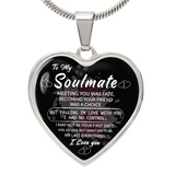 Luxury Graphic Heart Necklace For Soulmtate