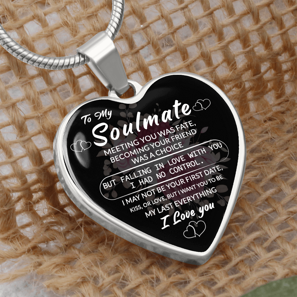 Luxury Graphic Heart Necklace For Soulmtate