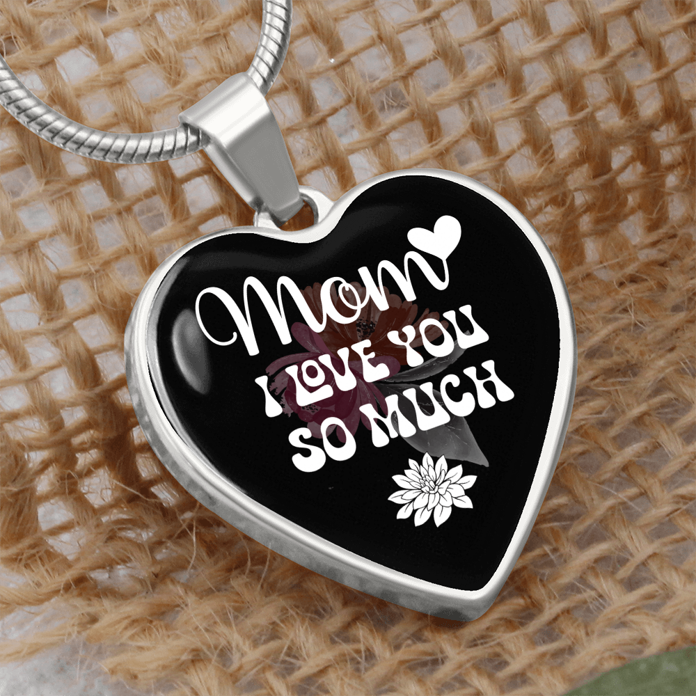 Luxury Graphic Heart Necklace For Mom