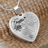 Luxury Graphic Heart Necklace For Daughter