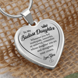 Luxury Graphic Heart Necklace For Daughter