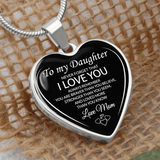 Luxury Graphic Heart Necklace For Daughter