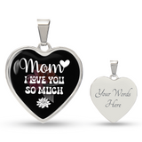 Luxury Graphic Heart Necklace For Mom