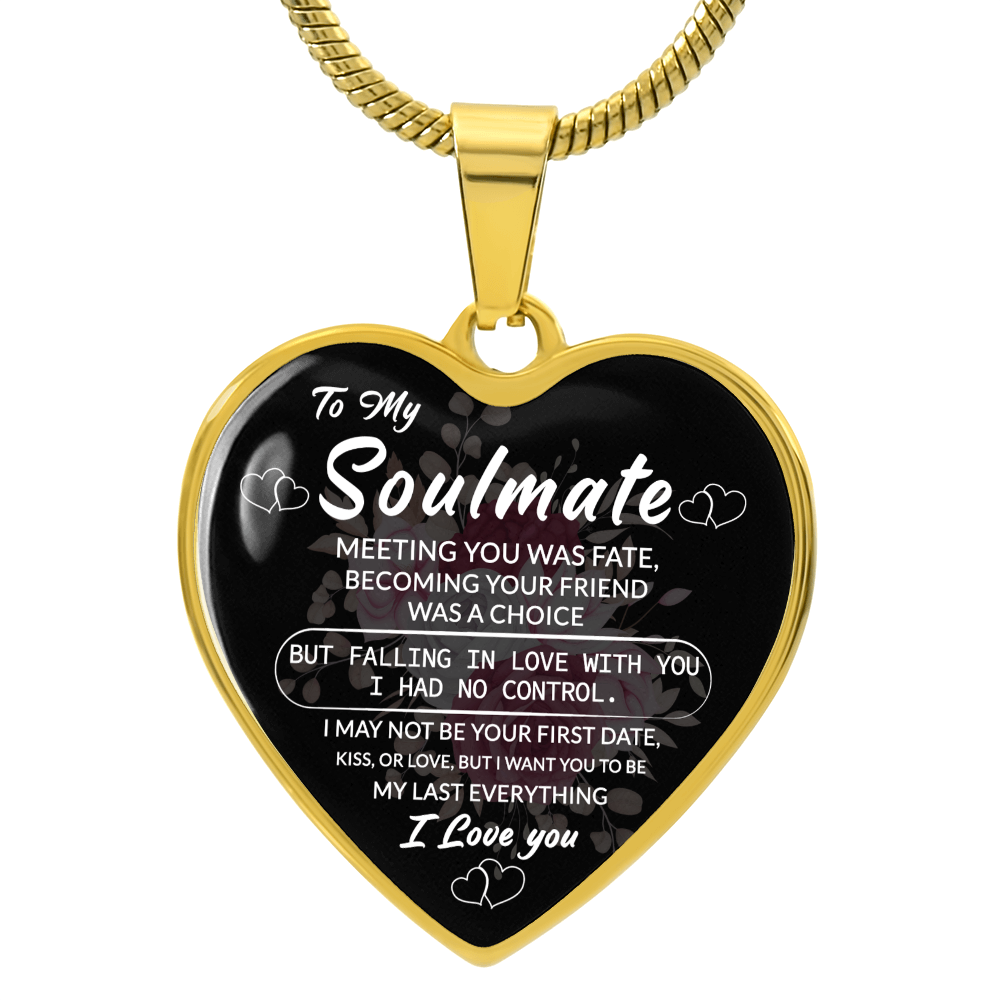 Luxury Graphic Heart Necklace For Soulmtate