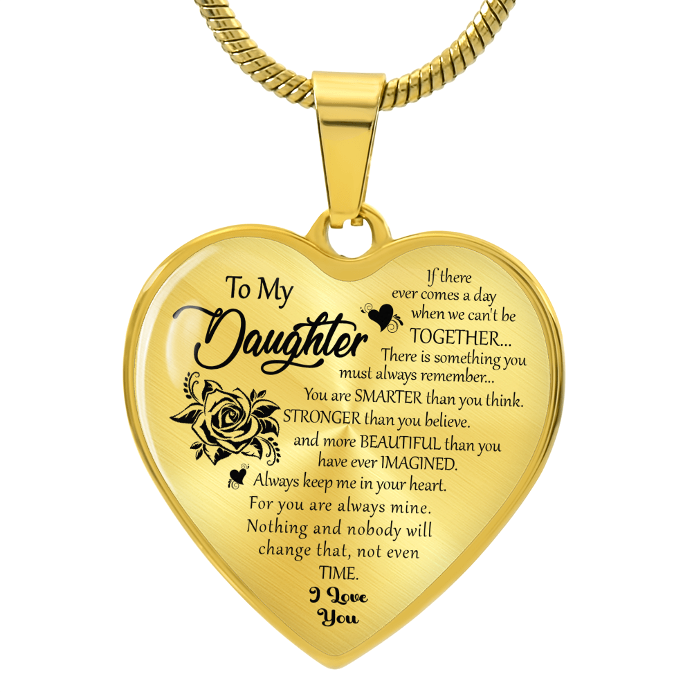 Luxury Graphic Heart Necklace For Daughter