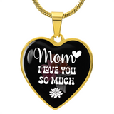 Luxury Graphic Heart Necklace For Mom