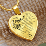 Luxury Graphic Heart Necklace For Daughter