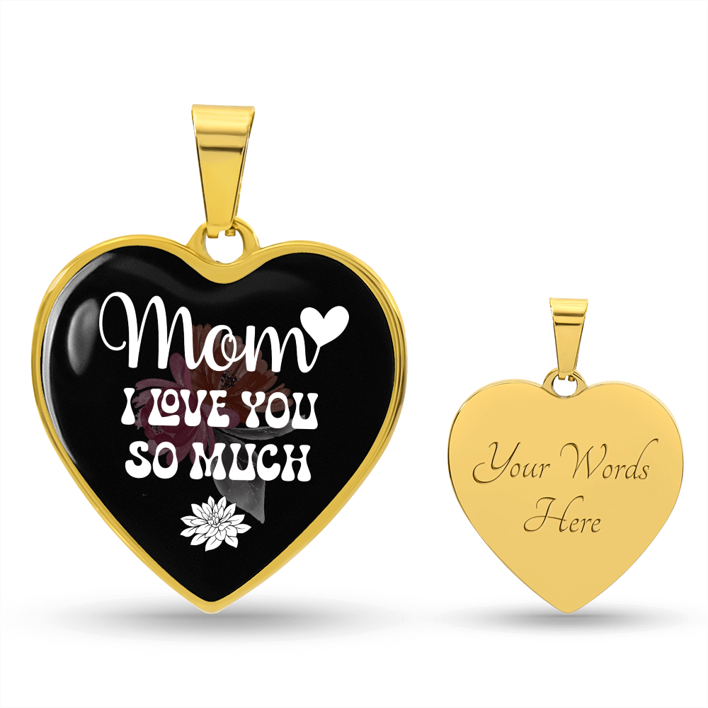 Luxury Graphic Heart Necklace For Mom