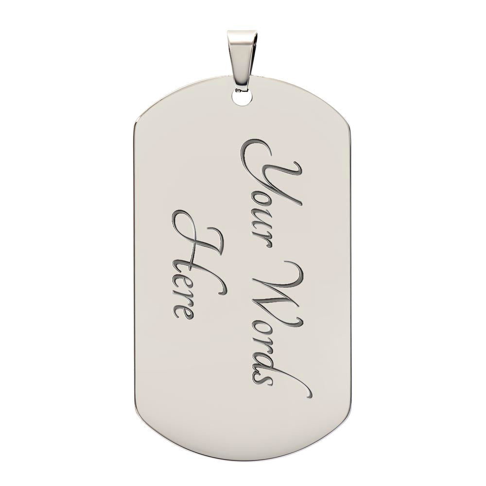 Luxury Graphic Dog Tag Necklace Foe Daughter