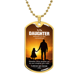 Luxury Graphic Dog Tag Necklace Foe Daughter