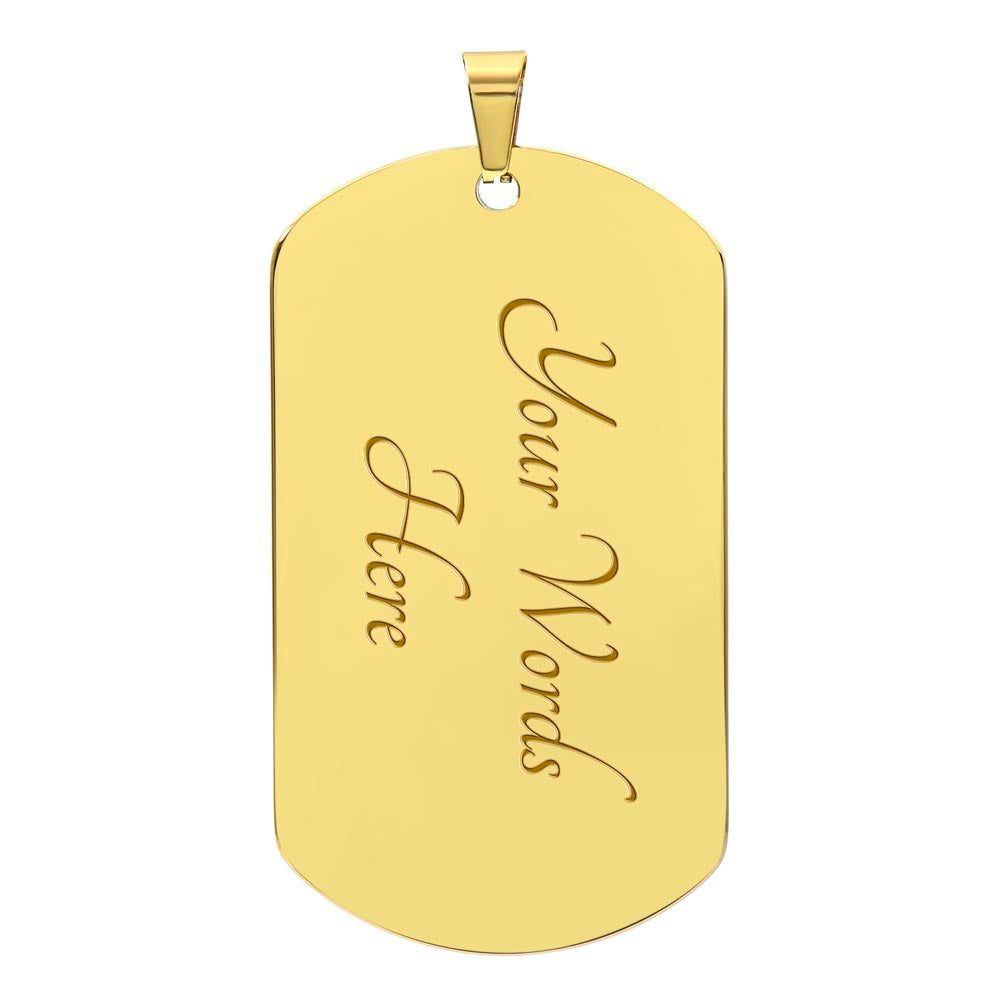 Luxury Graphic Dog Tag Necklace Foe Daughter