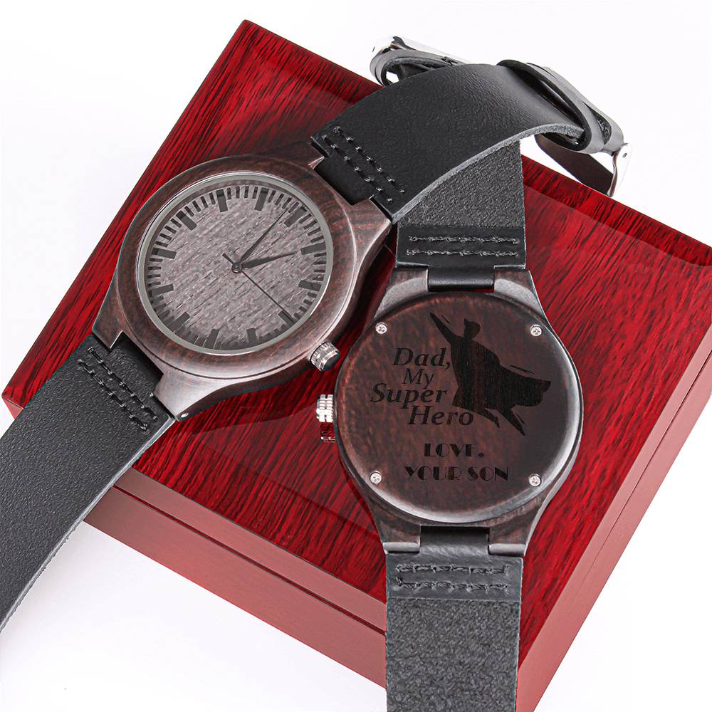 Wood Watch with Engraving For Dad