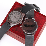 Card Wood Watch with Engraving For Son