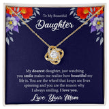 To My Daughter, Love Knot Necklace