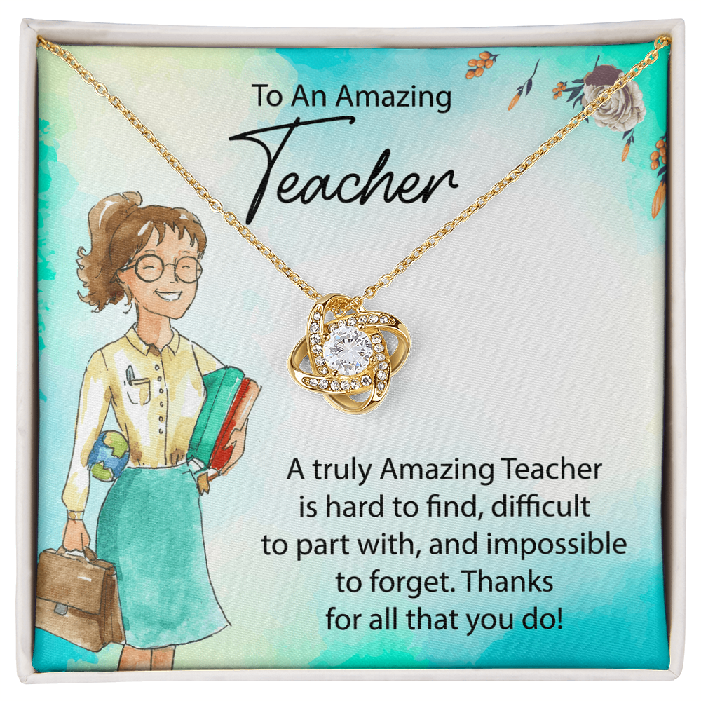 Love Knot Necklace For Teacher