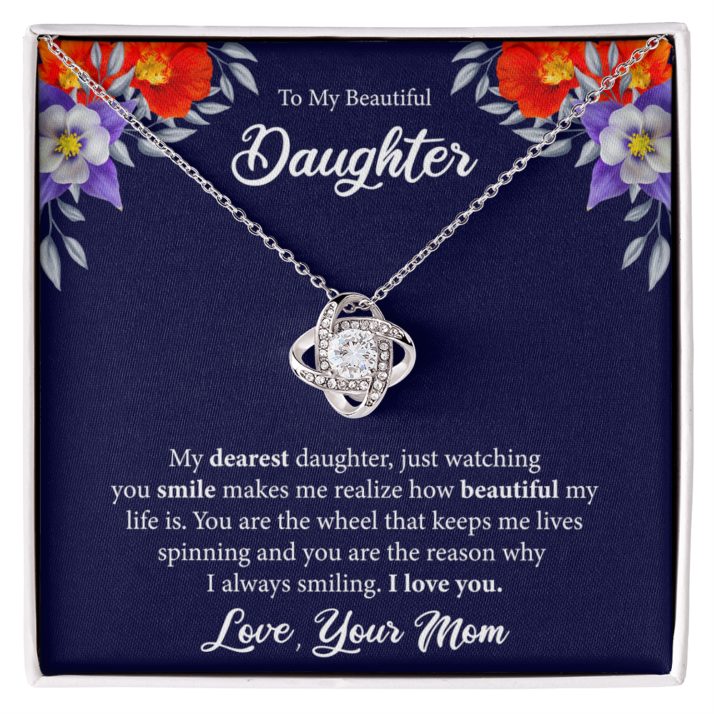 To My Daughter, Love Knot Necklace