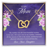 Interlocking Hearts Necklace For Mom