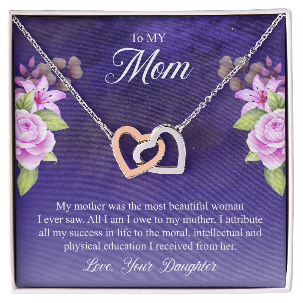 Interlocking Hearts Necklace For Mom