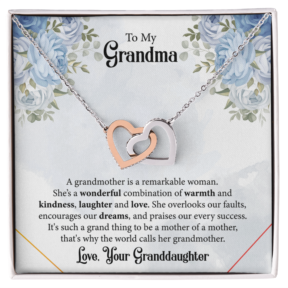 Interlocking Hearts Necklace For Grandma