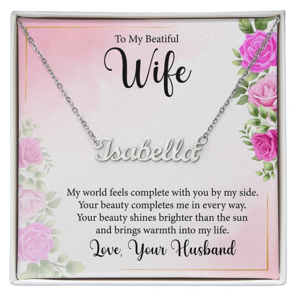 Custom Name Necklace For Wife