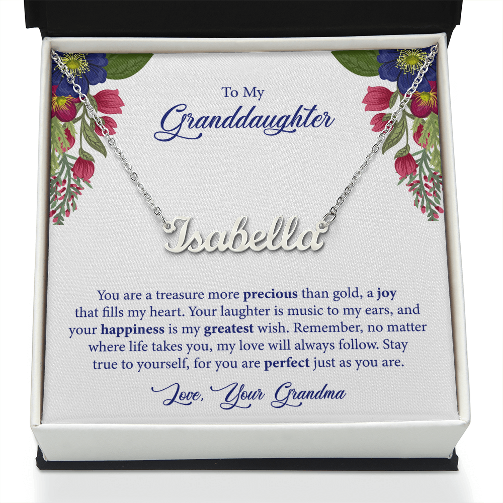 Custom Name Necklace For Granddaughter