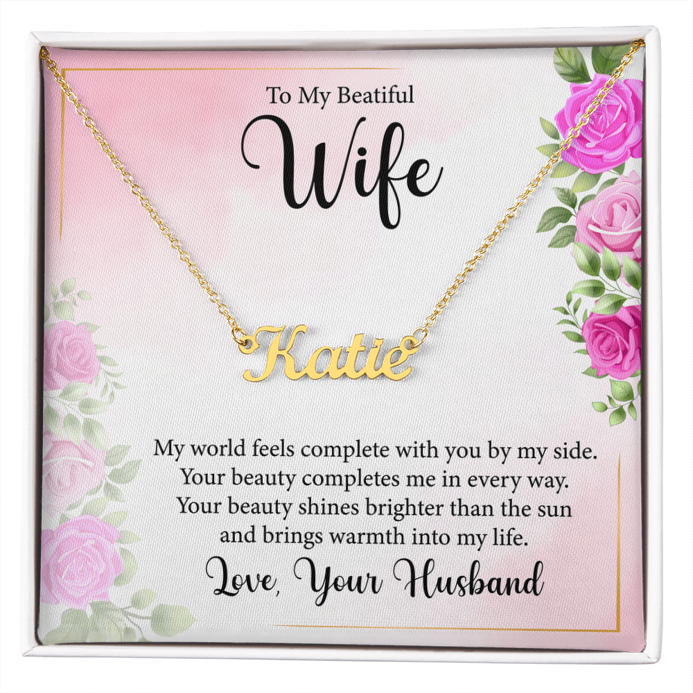 Custom Name Necklace For Wife