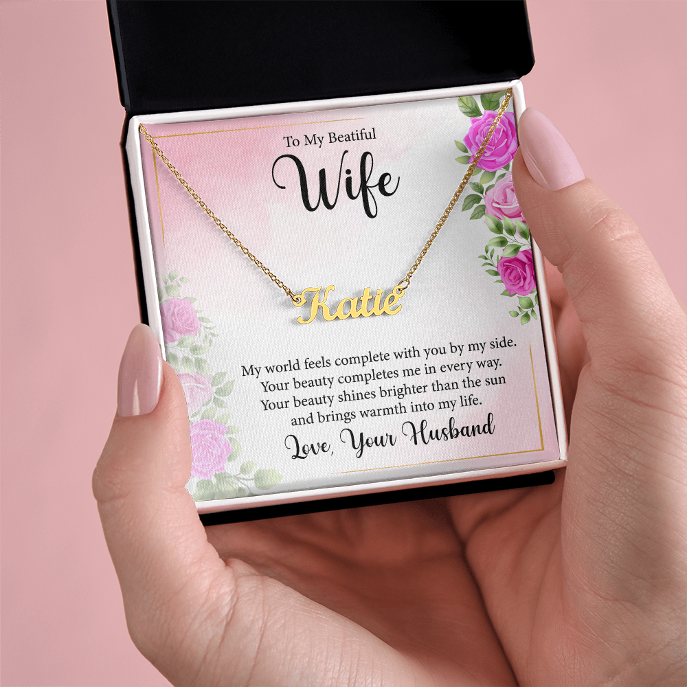 Custom Name Necklace For Wife