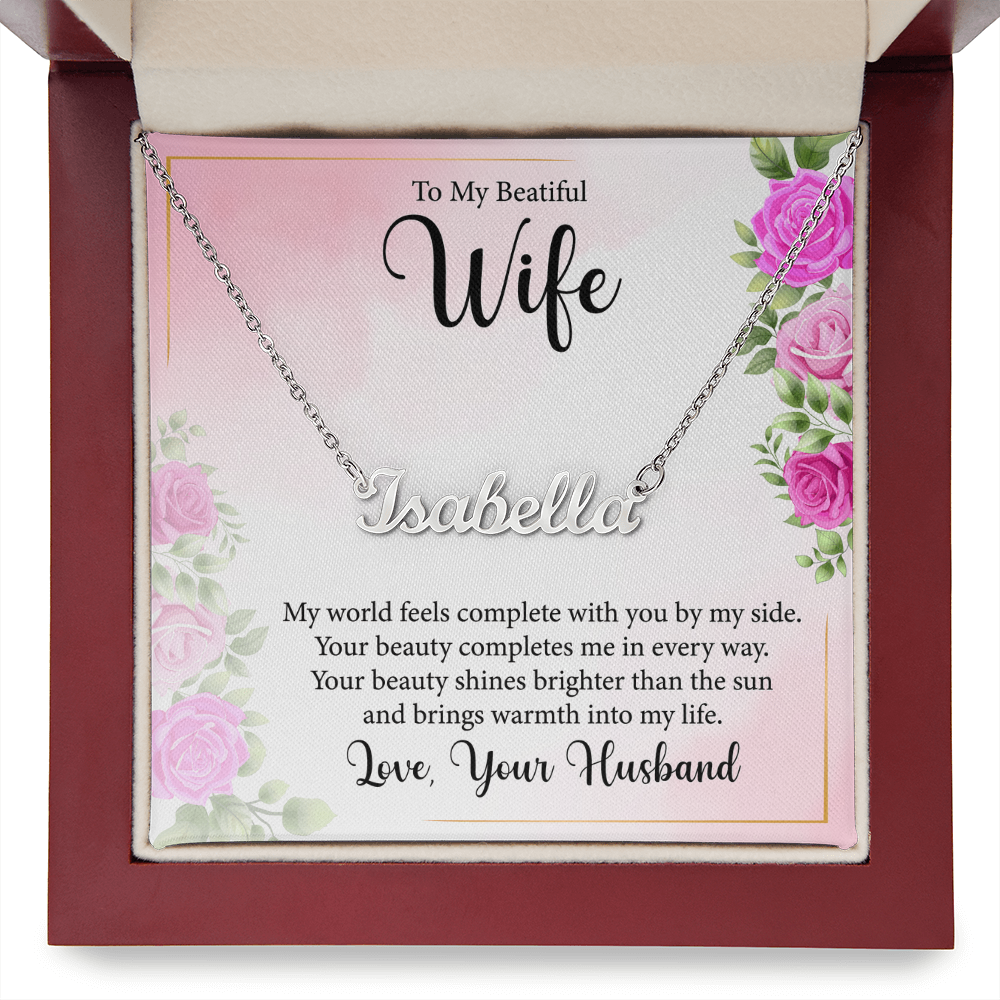 Custom Name Necklace For Wife