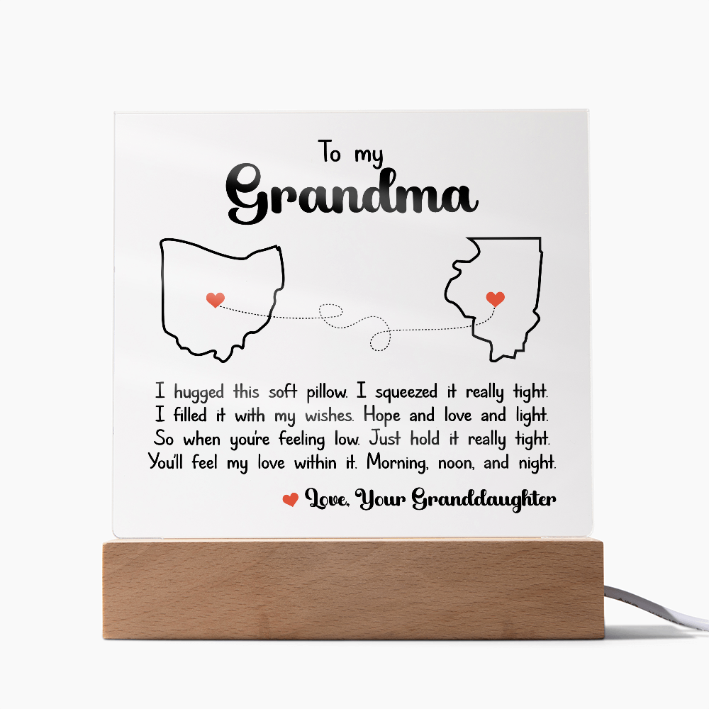 Acrylic Square Plaque For Grandma