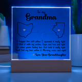 Acrylic Square Plaque For Grandma