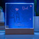 Acrylic Square Plaque For Dad