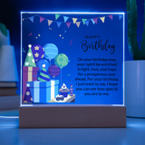 Acrylic Square Plaque For Birthday Gift