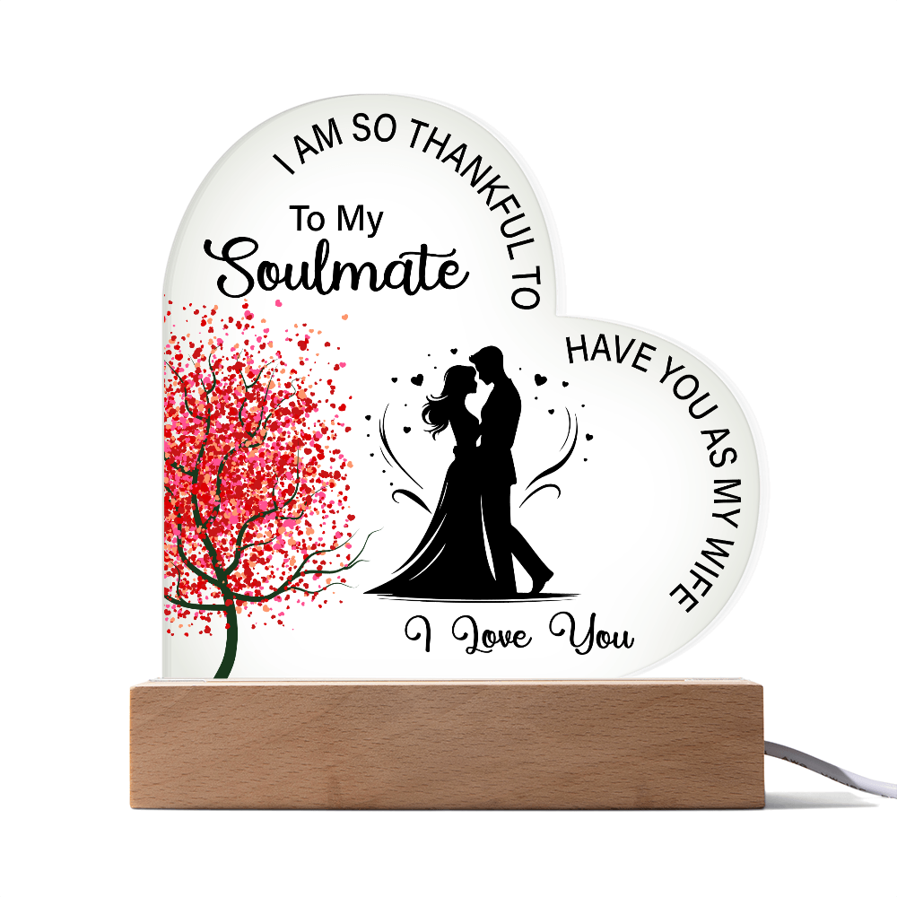 Acrylic Heart Plaque Soulmate