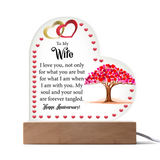 Acrylic Heart Plaque For Wife