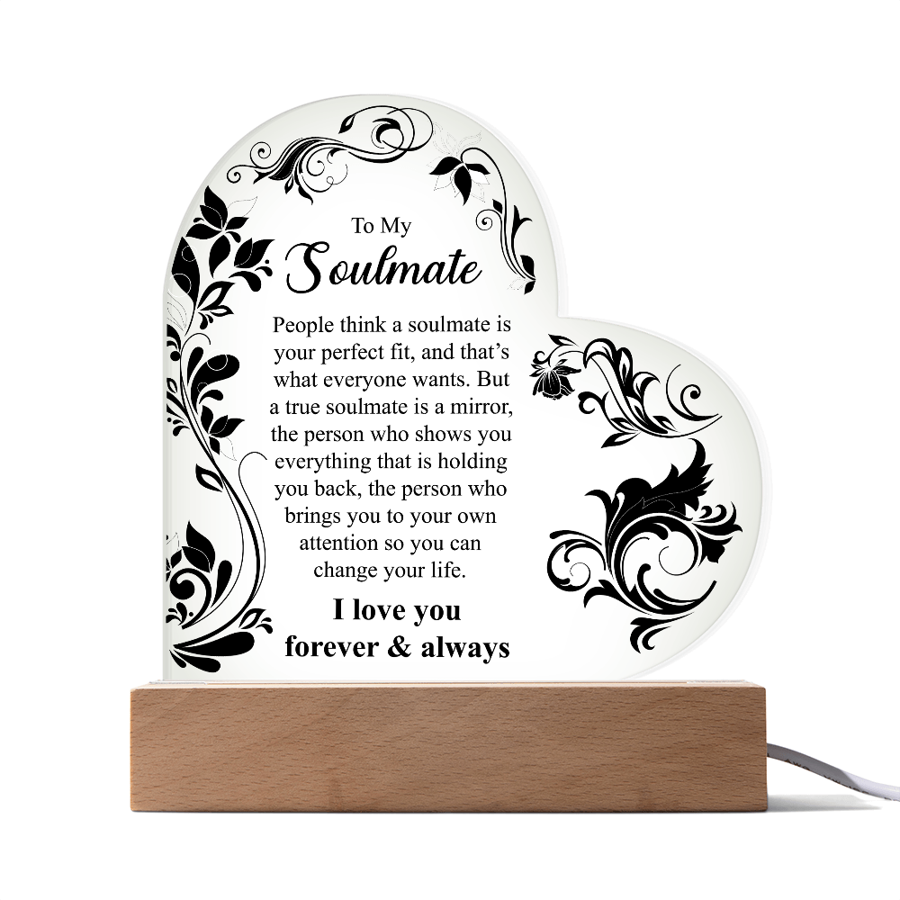 Acrylic Heart Plaque For Soulmate