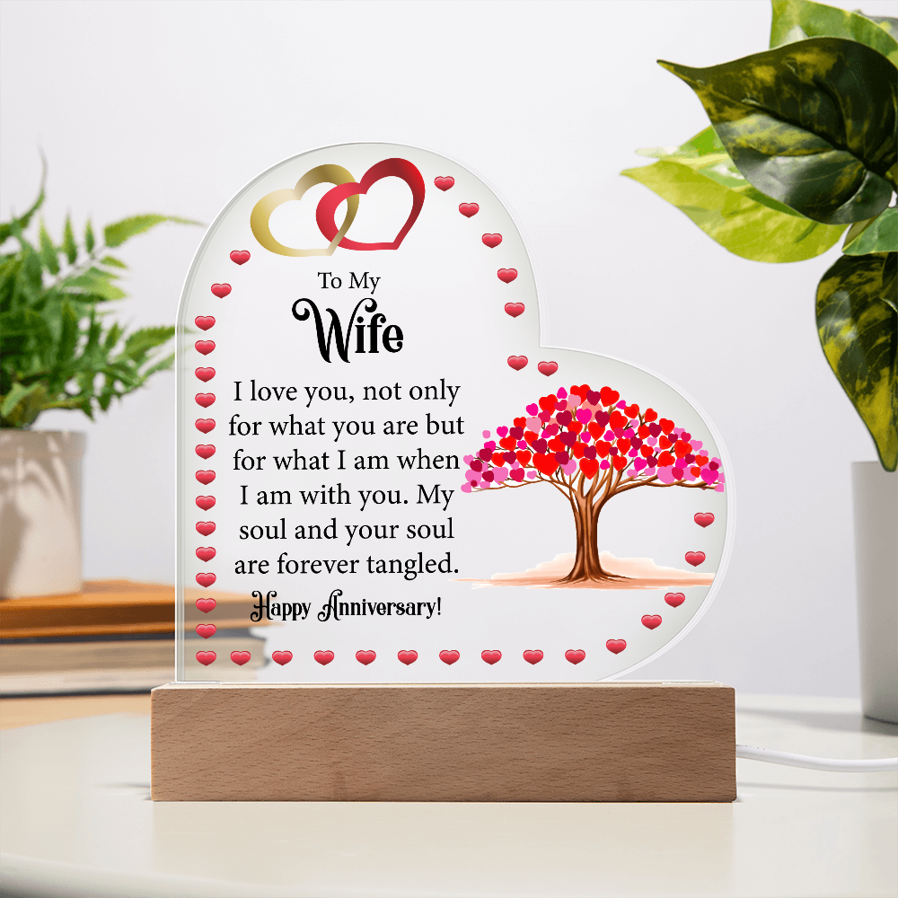 Acrylic Heart Plaque For Wife