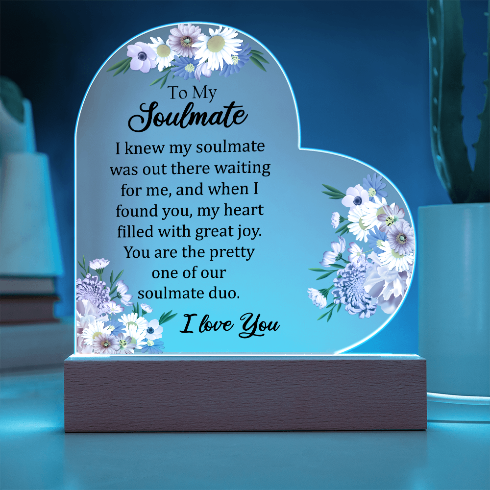 Acrylic Heart Plaque For Soulmate