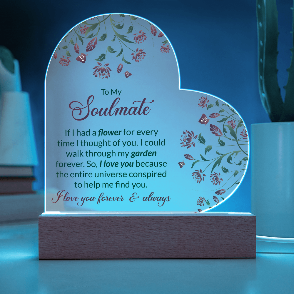 Acrylic Heart Plaque For Soulmate