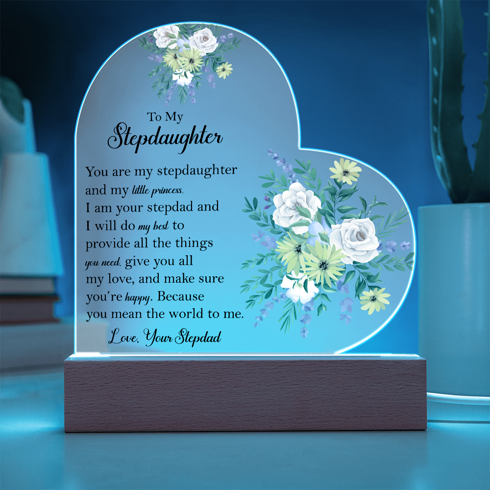 Acrylic Heart Plaque For StepDaughter