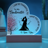 Acrylic Heart Plaque Soulmate