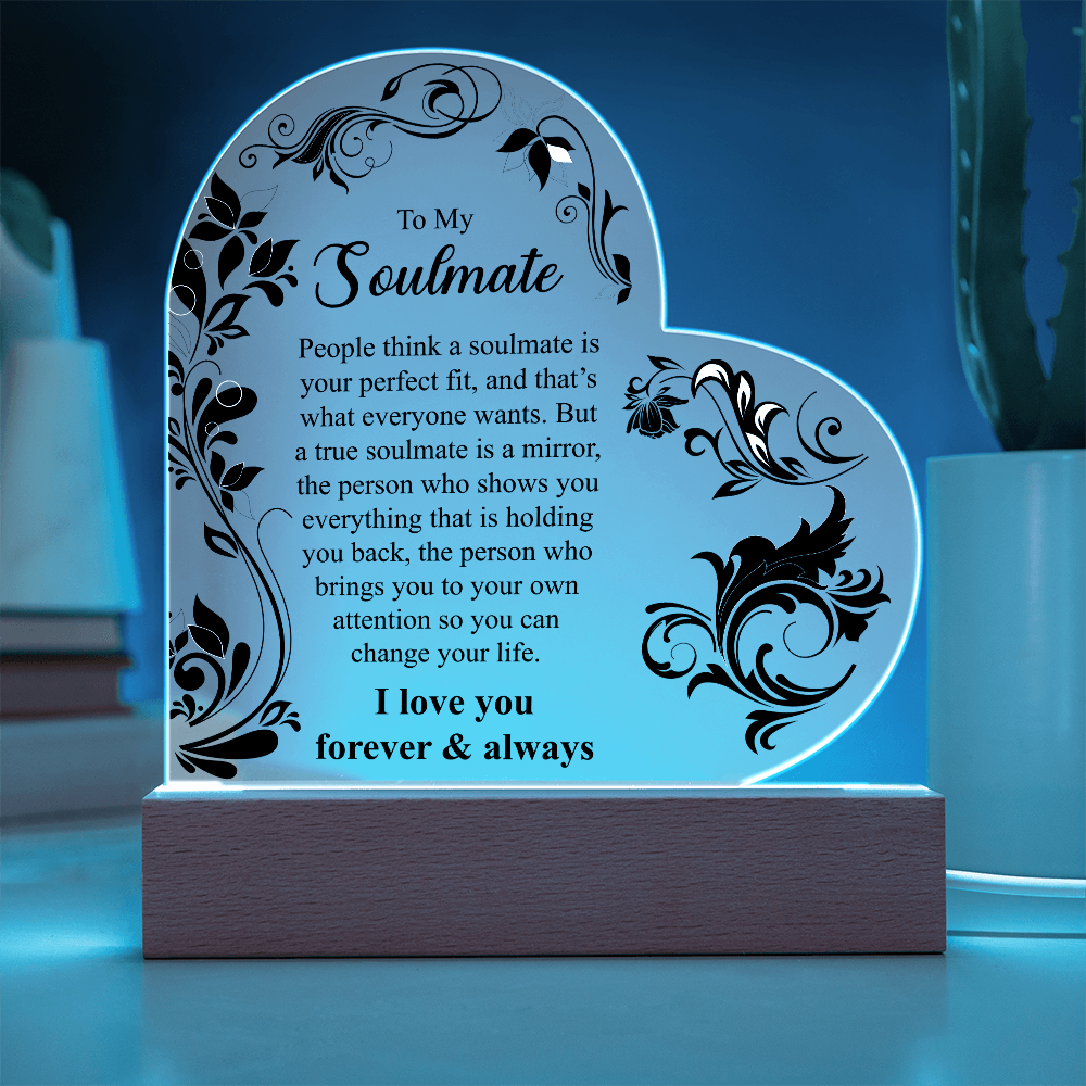 Acrylic Heart Plaque For Soulmate